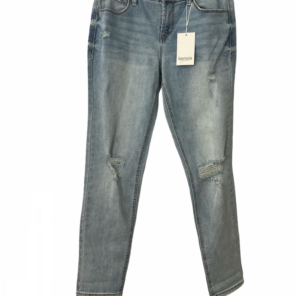 KENSIE The Boyfriend Light Blue Straight Jeans Size 2/26 BNWT